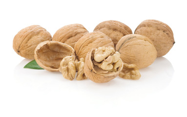 walnuts isolated on white