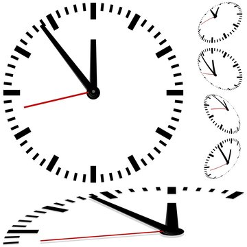 Clock - colored illustration
