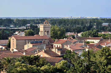 Church of Saint-Cyprien village in France