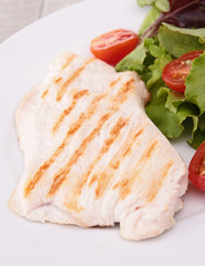 grilled chicken and salad