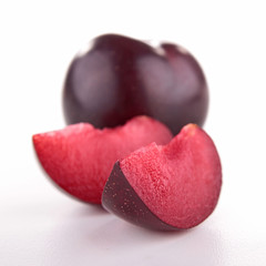 isolated red plum