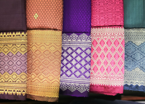 Colorful silk fabric