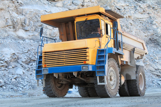 Truck of mining in open cast. Minerals industry