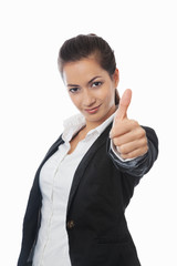 Asian Businesswoman with thumb up