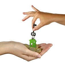 Hand with key