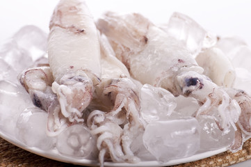 Calamares enteros congelados