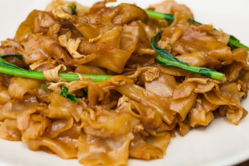 Thai dish - fried noodle  with meat