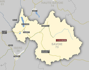 Carte et situation de la station de Courchevel