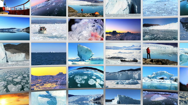 Montage 3D images from the Polar regions