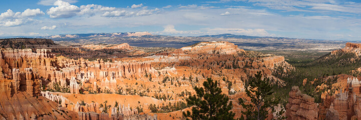 Paronamic view of Bryce canyon national park in Utah