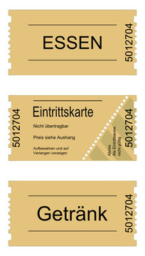Tickets Eintritt Getr&auml;nk und Essen