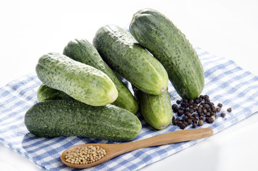 pickles with pepper corns and mustard seed