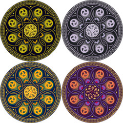 Plate with national Arabian patterns
