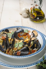 Spaghetti allo scoglio - spaghetti with mussels and clams