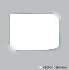 White note papers, ready for your message. Vector illustration.