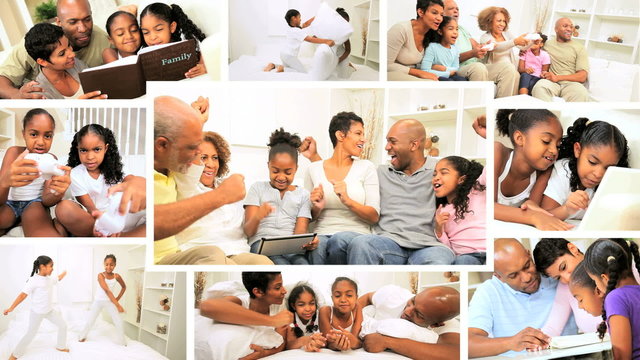 Montage African American Family Lifestyle