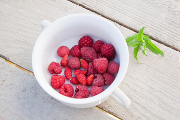 fresh raspberries and strawberries