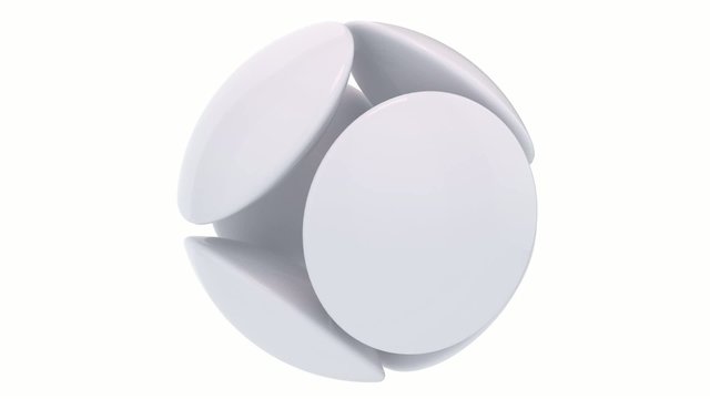 white design logo rotating