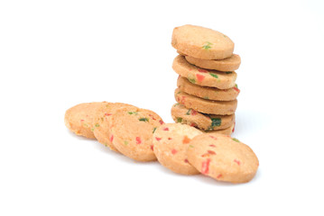 cookies on white background