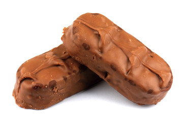 Chocolate dessert isolated on white background