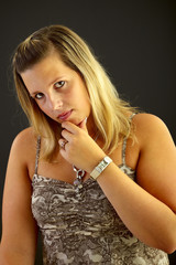 Young blond woman