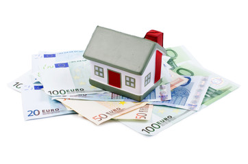 toy house for euro banknotes