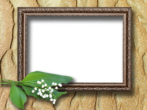 frame for pictures on the background of sand dunes