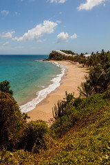 Fototapeta premium Sunny Tropical Caribbean Beach Landscape Carlisle Bluff