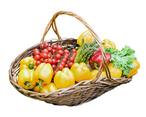 Fresh vegetables in basket