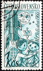 Postage stamp Czechoslovakia 1961 Puppets, Toys