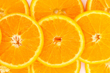Oranges close up