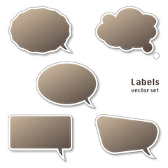 Set of blank labels