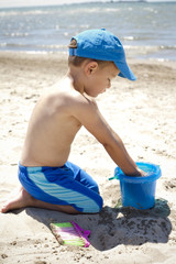 toddler on the beach