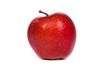 A shiny red apple isolated on white