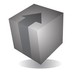 Fototapeta premium Cube arrow up