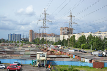 Fototapeta na wymiar Przedmieścia St.Petersburg, powierzchnia Kupchino