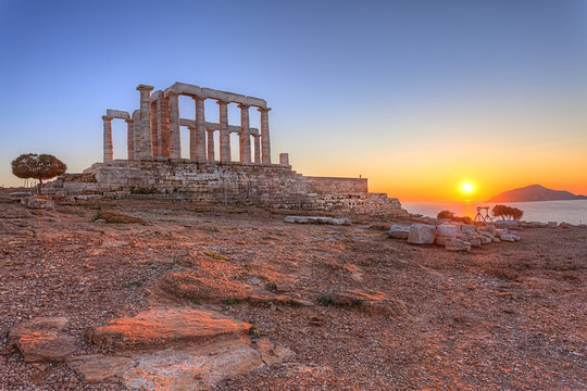 Fototapeta Poseidon Temple at Cape Sounion near Athens, Greece