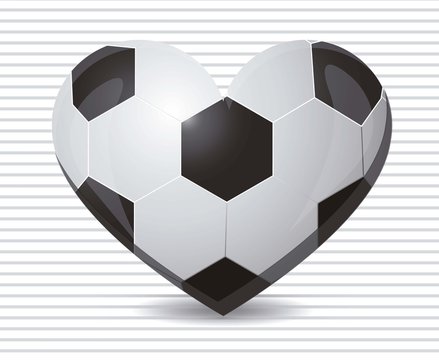 illustration of soccer heart