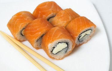 Various kinds of sushi and sashimi