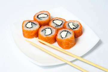 Various kinds of sushi and sashimi