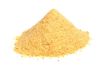 Bread Crumbs (Rusk Flour) Isolated on White Background