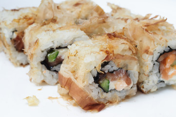 Various kinds of sushi and sashimi