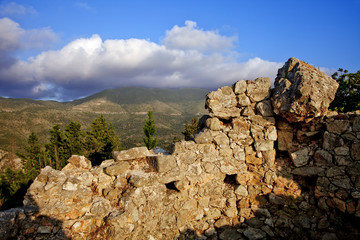 grèce; ioniennes, kefalonia : Assos, chateau