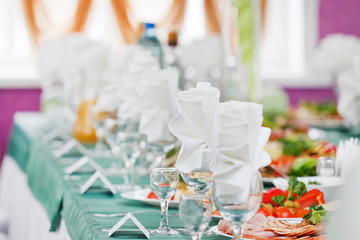Wedding table setting