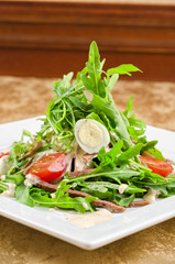 Tasty salad of beef tongue