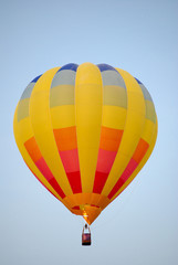 Hot air balloon on the sky.