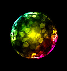 Three-dimensional colorful sphere design