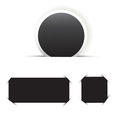 corners of picture frames, set vector images