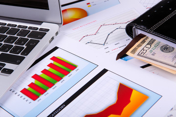 Financial papers on the table