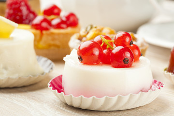 small beautiful red fruit pastry